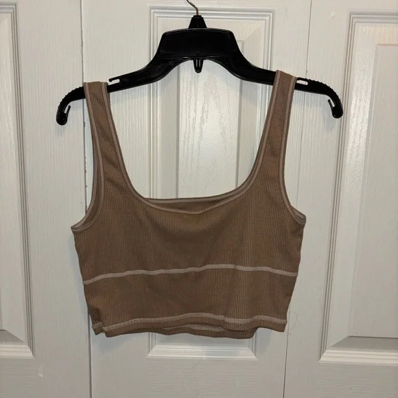 Tan Ribbed Tank Top - Picture 2 of 2